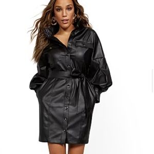 NY and CO NWT FAUX LEATHER DRESS